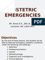 1a. Obstetric Emergencies Koros E.K