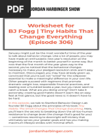 Worksheet For BJ Fogg Tiny Habits That Change Everything Episode 306