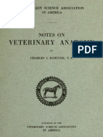 Notes On Veterinary Anatomy