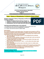 Format For The SST Interdisciplinary Project Std. X 2024-25