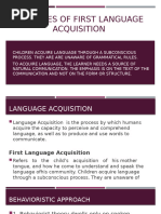 Theories of First Language Acquisition (G2)