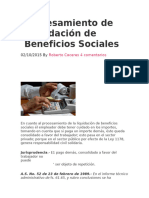 Procesamiento de Liquidación de Beneficios Sociales