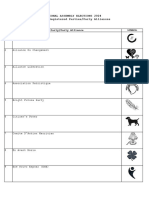 List of Parties Party Alliances Symbols of Identification Registered by The Electoral Supervisory Commission