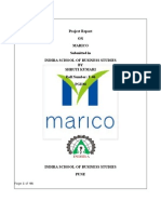 Project Report ON Marico Submitted in Indira School of Business Studies BY Shruti Kumari Roll Number: F-46 PGDM