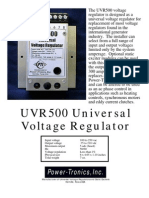 UVR500 Universal Voltage Regulator: Power-Tronics, Inc