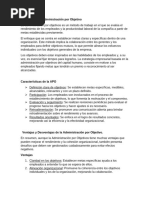 Concepto de La Administración Por Objetivo