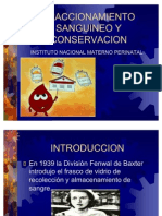 Fraccionamiento Sanguineo y Consevacion