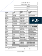 Dan Grade Theory - Examination Form 2006