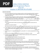 CH4 - Physics - Home - Assignment - Motion in A Plane