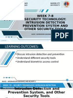 IAS102 - Week 7 8 - LESSON Security Technology Intrusion Detection Prevention System and Other Security Tools