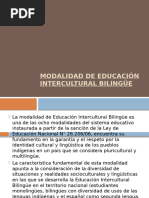 Modalidad de Educación Intercultural Bilingüe