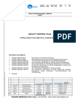 Quality Control Plan - Piping Erection (Above & Undergrou