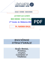 7â° - Autoevaluation 1 Biochimie Structurale Fmpl-Uiz. Khlil