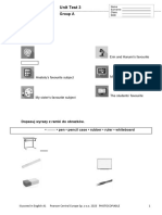 Isucceed A1 Tests Unit 3 Test Group A