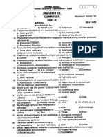 11th Commerce EM Quarterly Exam 2023 Original Question Paper Thenkasi District English Medium PDF Download