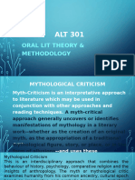 Alt 301 Theory and Methods in Oral Lit 19 Oct 2023 Myth