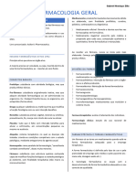 Resumo de Farmacologia Geral N°1 - Introdução, Farmacocinética e Farmacodinâmica