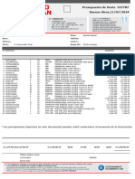 Presupuesto de Venta 927787 11/07/2024 Buenos Aires,: Documento No Válido Como