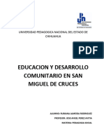 Educacion en San Miguel de Cruces