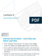 Lecture 3 - Internal Rate of Return