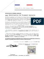 Documents D'autorisation Virement Bancaire