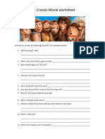 The Croods Movie Worksheet