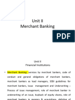 Unit II Merchant Banking