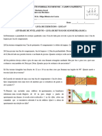 Lista 07-Atividade de Nivelamento - Revisão de Geometria Básica