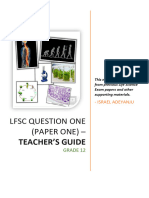 LFSC Question 1 (Paper 1) - Teacher's Guide