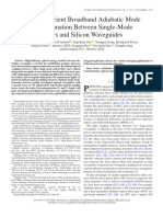 Highly Efficient Broadband Adiabatic Mode Transformation Between Single-Mode Fibers and Silicon Waveguides