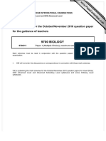 9700 BIOLOGY: MARK SCHEME For The October/November 2010 Question Paper For The Guidance of Teachers