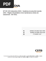 NF S61-933 (Décembre 2022) : Systèmes de Sécurité Incendie (SSI) - Règles D'exploitation Et de Maintenance (Indice de Classement: S61-933)