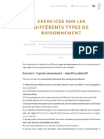 Exercices Syllogismes Corrigés - Types de Raisonnement