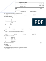 STD.: 8 (English) Mathematics Marks: 50 Date: 16-Oct-2024 Time: 2 Hrs Chapter: 1 To 9