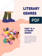 Orange and Blue Illustrative Literary Genres School Presentation