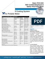 F010-H2O-00 Coating System For Potable Water: Vipel F010-H2O NSF-Certified Bisphenol A Epoxy Vinyl Ester Resin