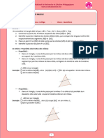 Maths 4e DROITES DES MILIEUX