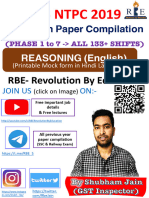 Reasoning (In English) RRB NTPC All 133+shifts Rbe