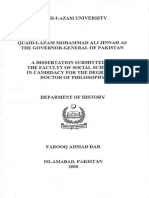 Quaid I Azam Mohammad Ali Jinnah As The Governor General of Pakistan by Farooq Ahmed Dar PHD 2008