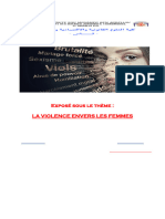 La Violence Envers Les Femmes (Rajouts)