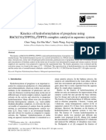 Kinetics of Hydroformylation of Propylen