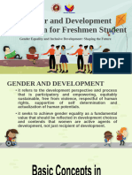 Gender and Development Orientation For Freshmen Student