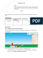 PHET Free Fall Lab