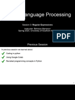 Natural Language Processing - Session 3 - Regular Expressions