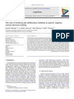 Moxley, Ericsson, Charness & Krampe. (2012) The Role of Intuition and Deliberative Thinking in Experts' Superior