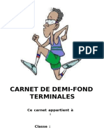 Carnet Dentrainement Bac Demi Fond