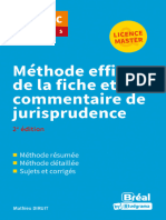 Méthode Efficace de La Fiche Et Du Commentaire de Jurisprudence