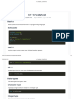 C++ Cheatsheet - CodeWithHarry 20 Pge