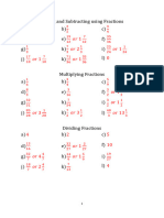 Mixed Operations Fractions Worksheet Answers