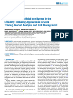 Applications of Artificial Intelligence in The Economy Including Applications in Stock Trading Market Analysis and Risk Management